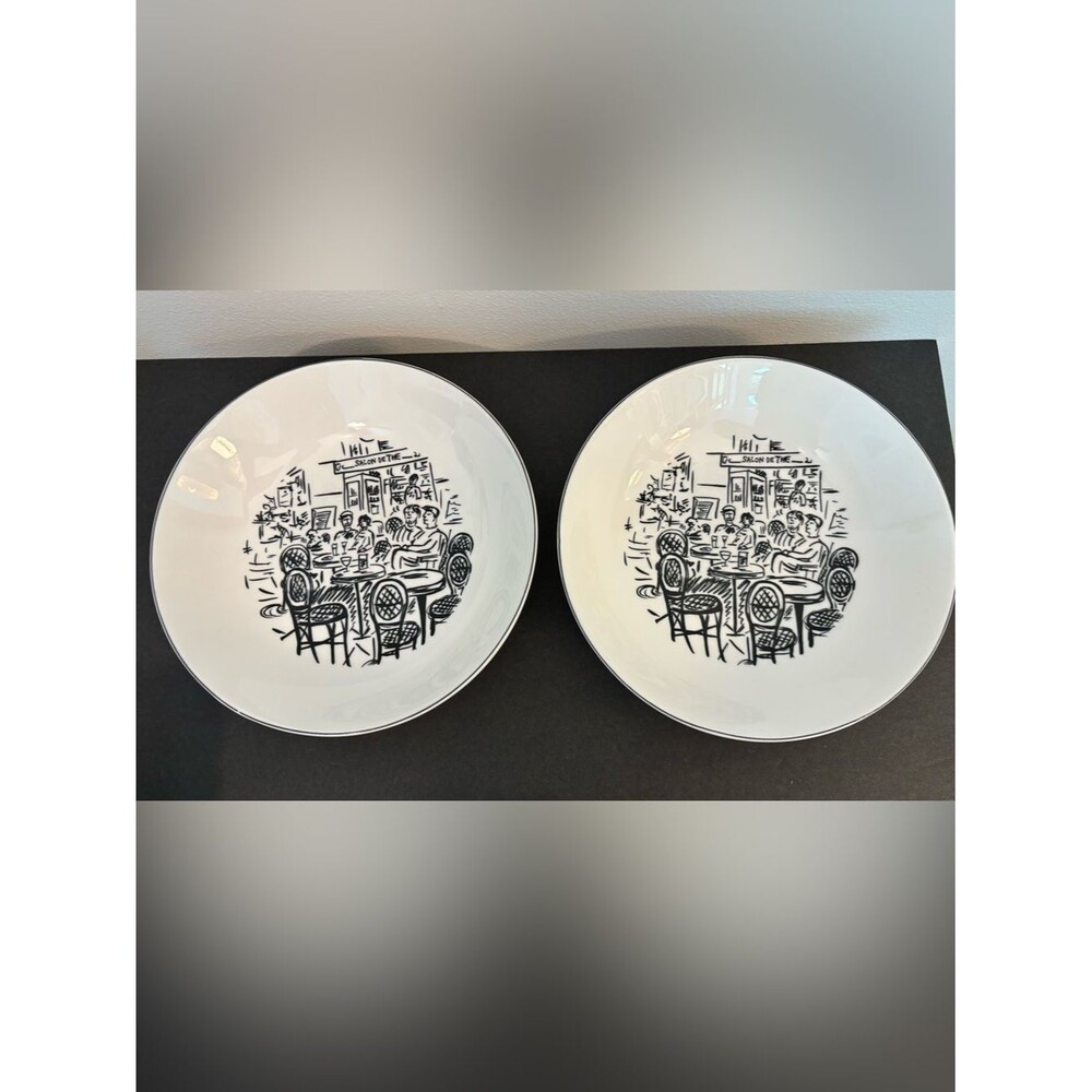 Mikasa Parisian Scenes Soup Plates-2